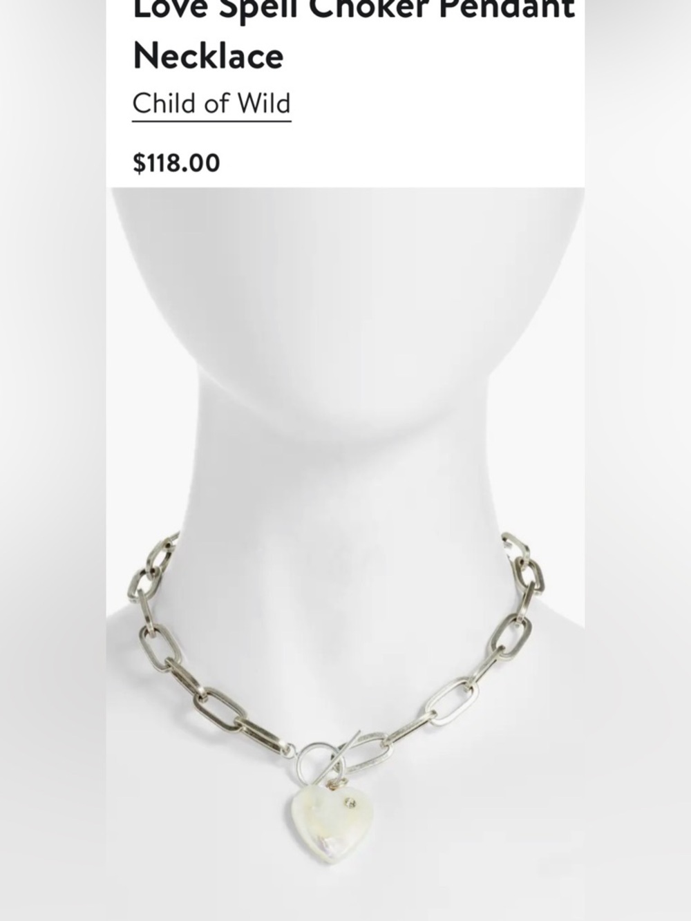 Child of Wild NEW Love Spell Choker Pendant Necklace